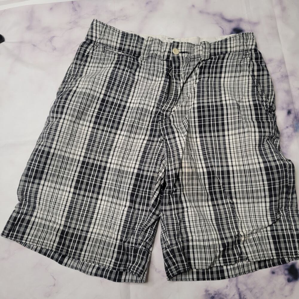 Poly Ralph Lauren Black and White Plaid Men's Shorts 30